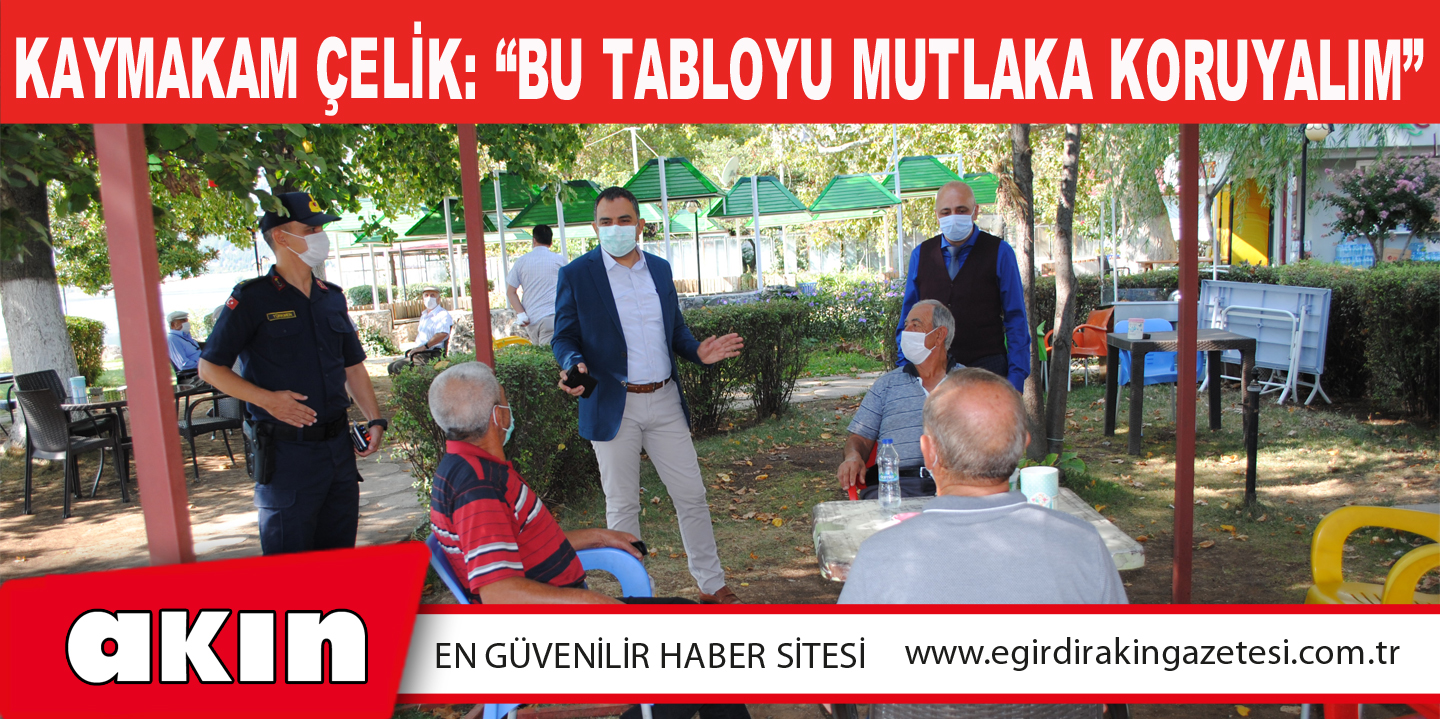 Kaymakam Çelik: “Bu Tabloyu Mutlaka Koruyalım”