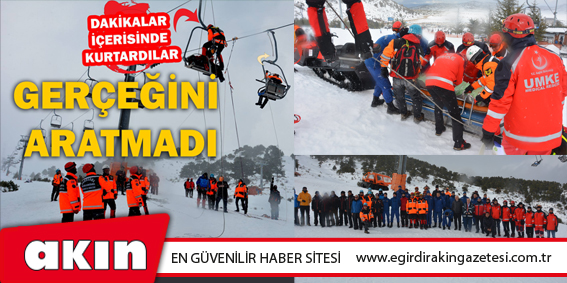 Davraz Kayak Merkezinde Gerçeği Aratmayan Tatbikat