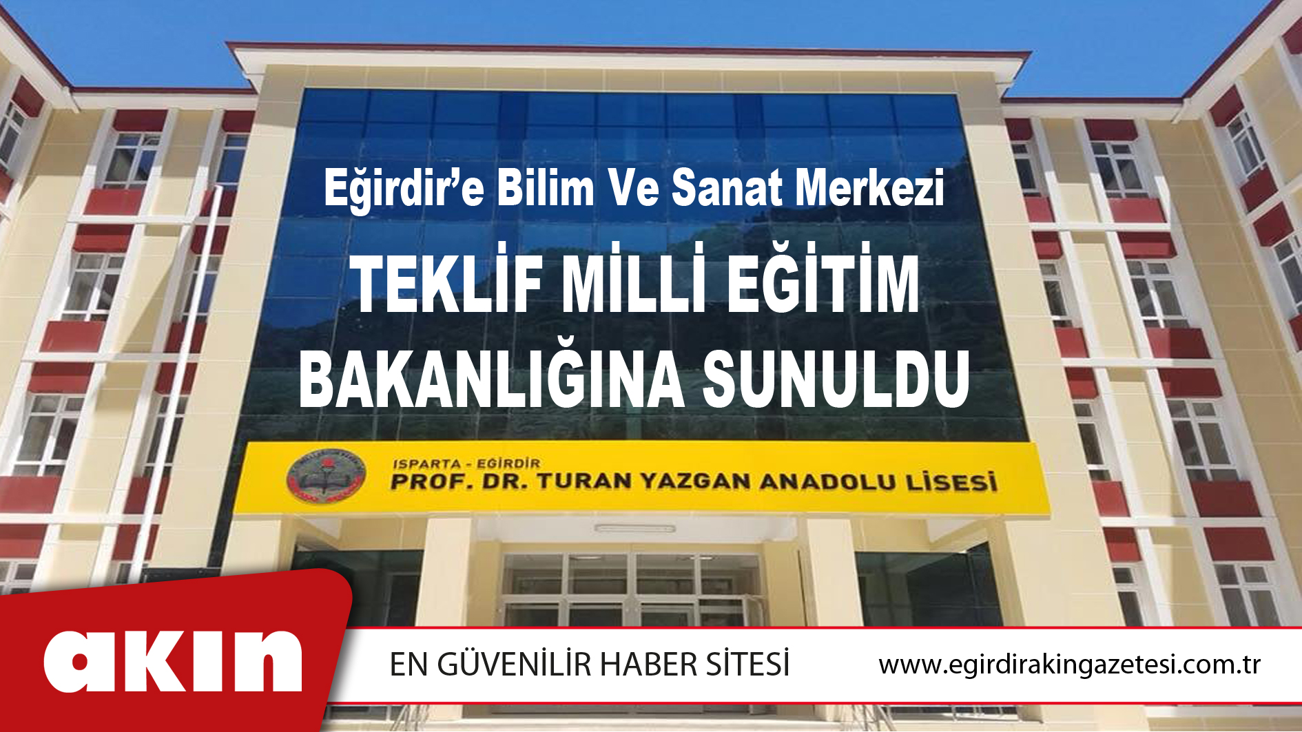 Eğirdir’e Bilim Ve Sanat Merkezi 