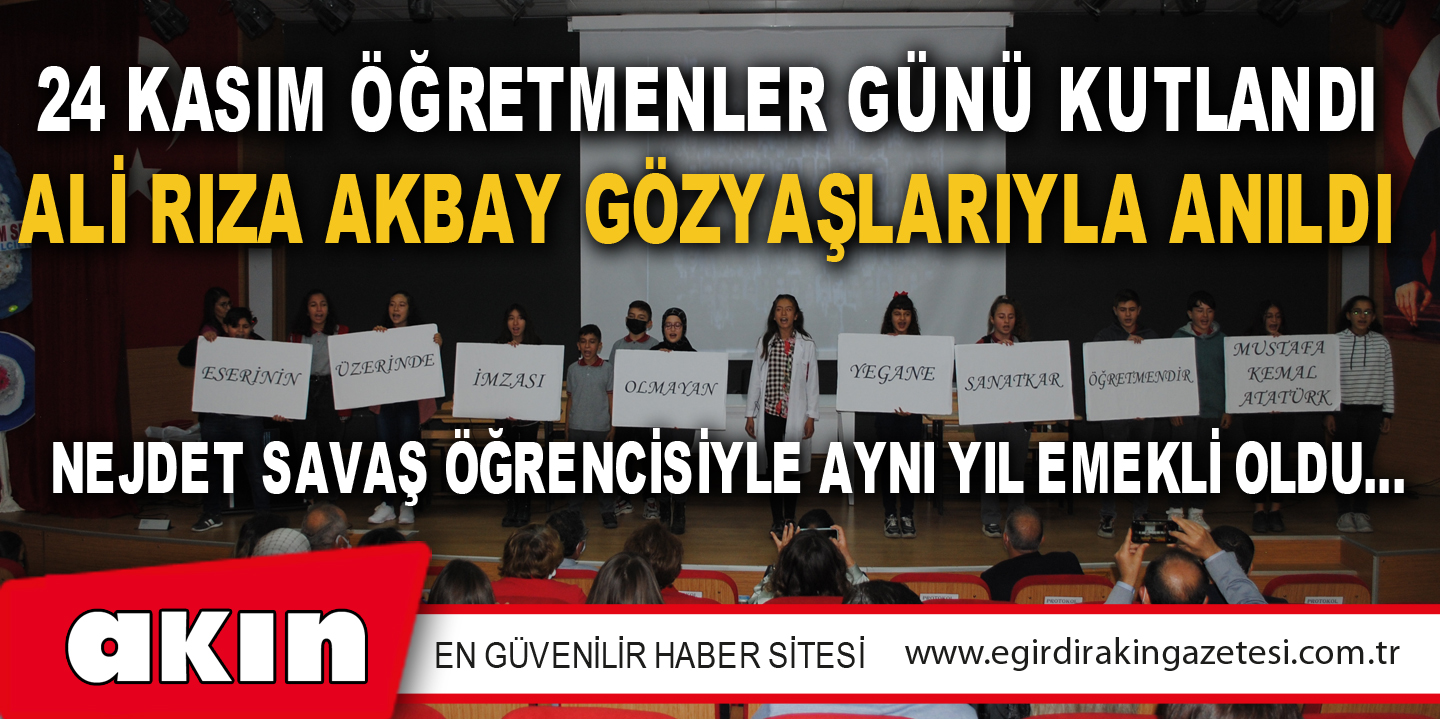 24 KASIM ÖĞRETMENLER GÜNÜ KUTLANDI