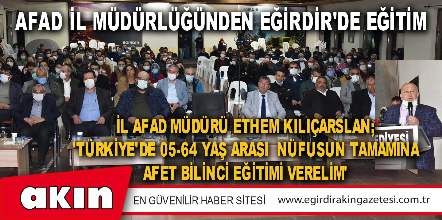 AFAD İl Müdürlüğünden Eğirdir'de Eğitim