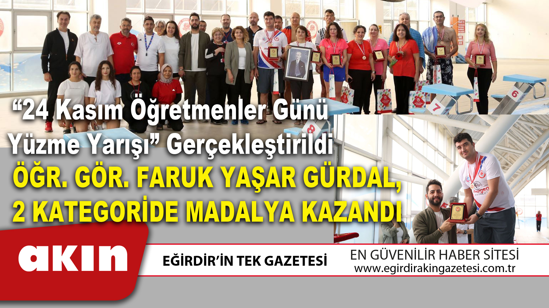 eğirdir haber,akın gazetesi,egirdir haberler,son dakika,24 Kasım Öğretmenler Günü Yüzme Yarışı Gerçekleştirildi