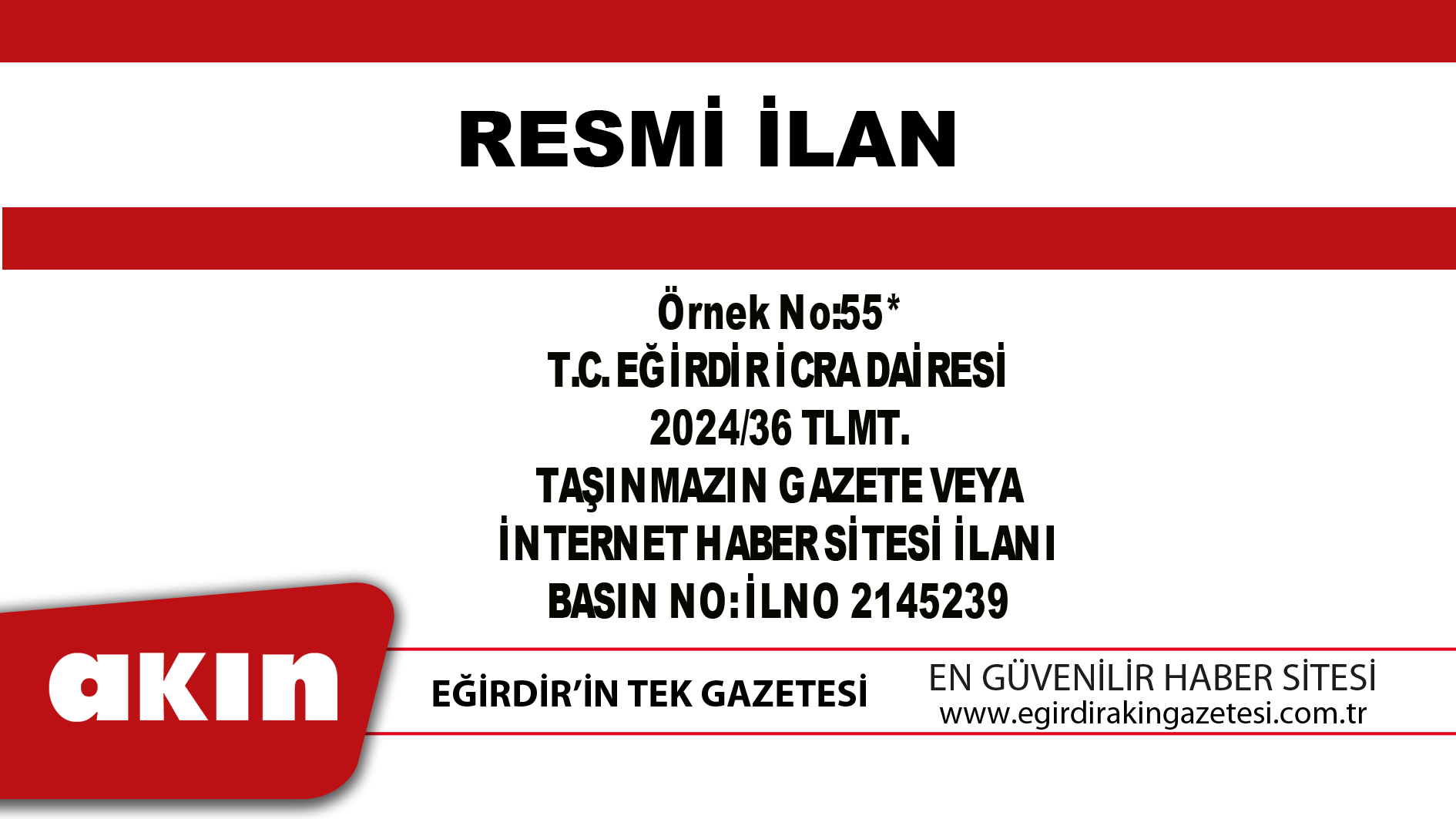 T.C. EĞİRDİRİCRA DAİRESİ 