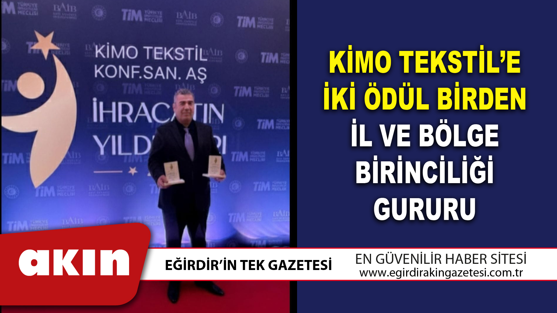  KİMO TEKSTİL’E İKİ ÖDÜL BİRDEN