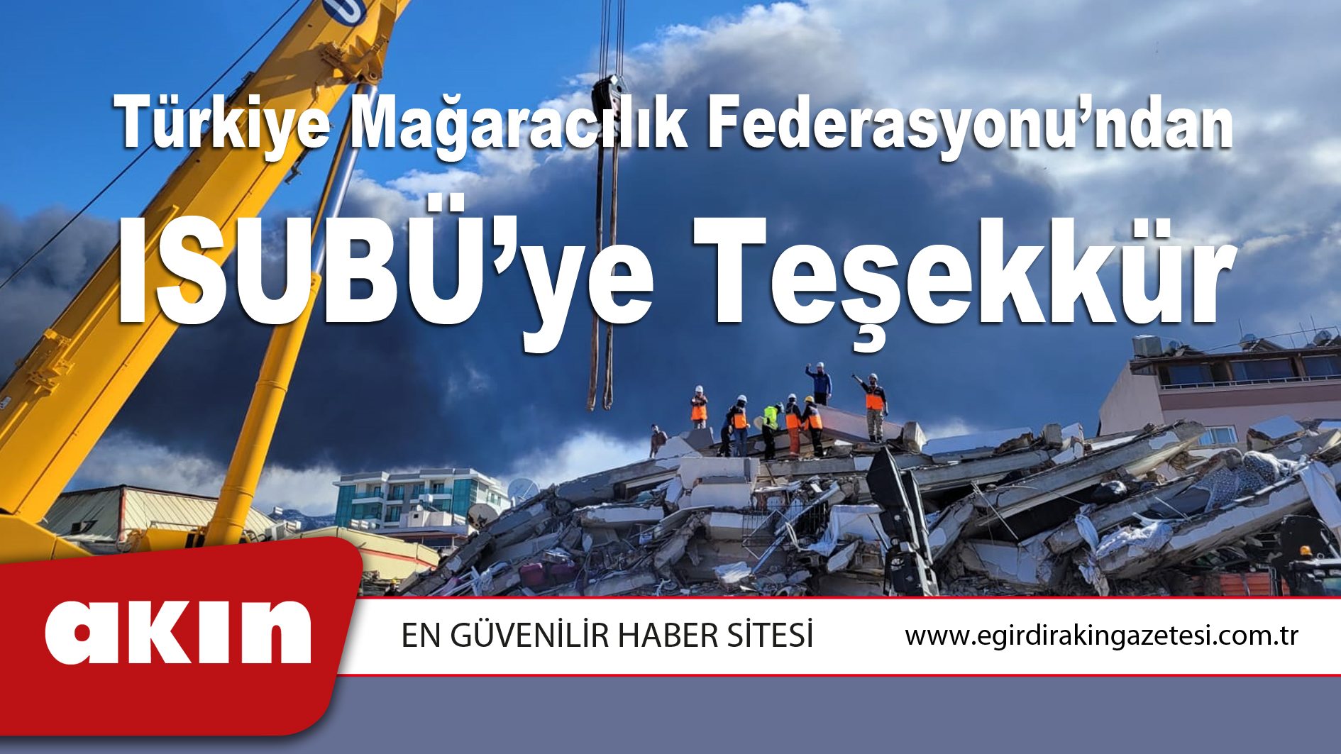 Türkiye Mağaracılık Federasyonu’ndan  ISUBÜ’ye Teşekkür
