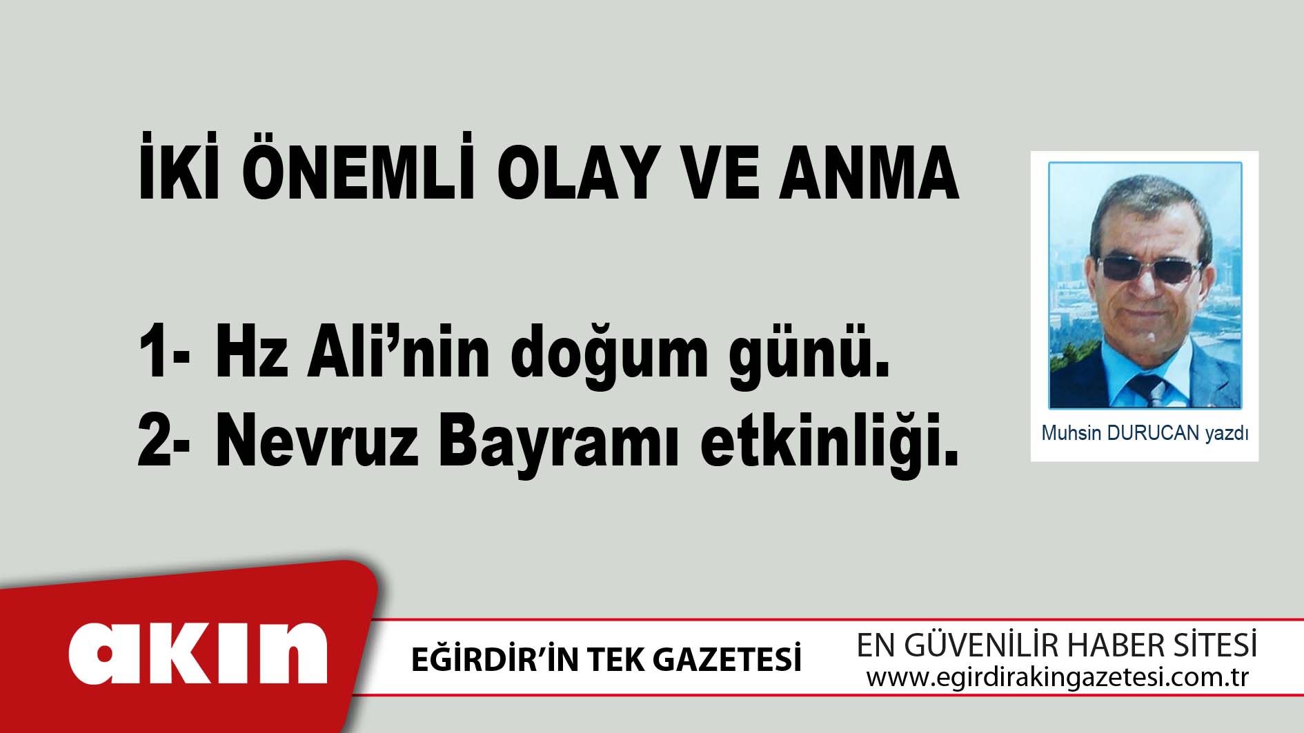 İki Önemli Olay Ve Anma