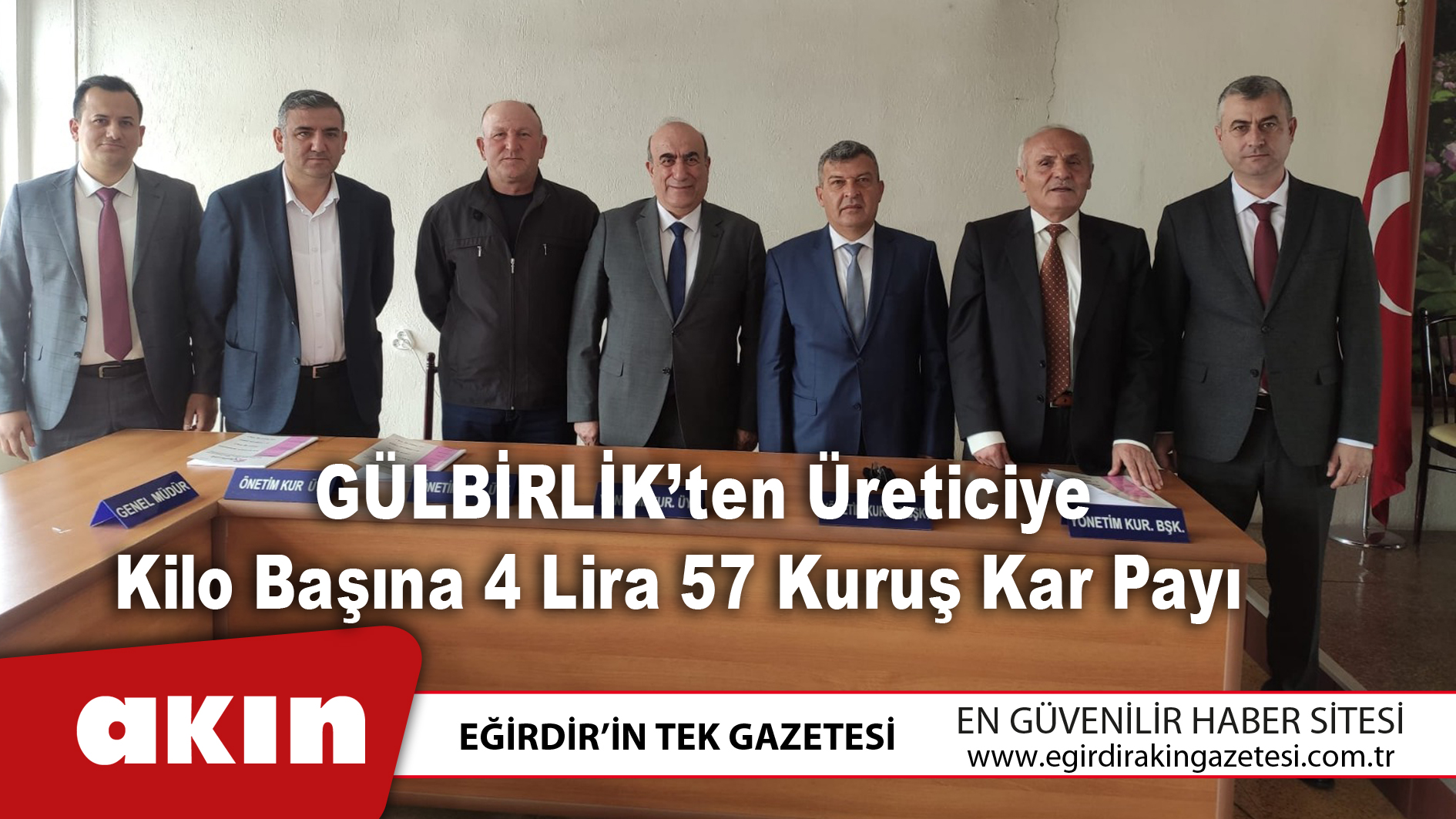 GÜLBİRLİK’ten Üreticiye Kilo  Başına 4 Lira 57 Kuruş Kar Payı   