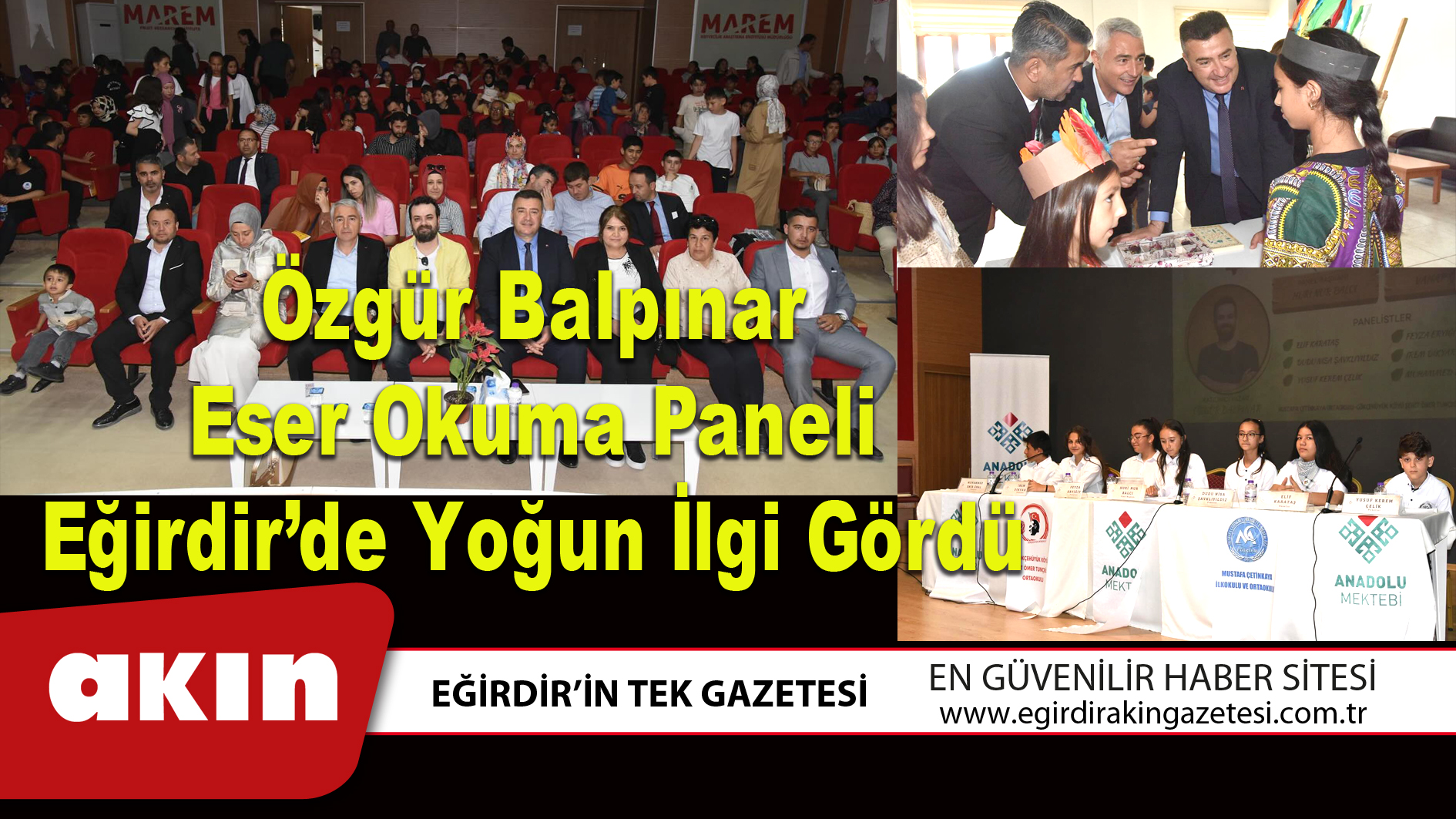 eğirdir haber,akın gazetesi,egirdir haberler,son dakika,Özgür Balpınar Eser Okuma Paneli Eğirdir’de Yoğun İlgi Gördü