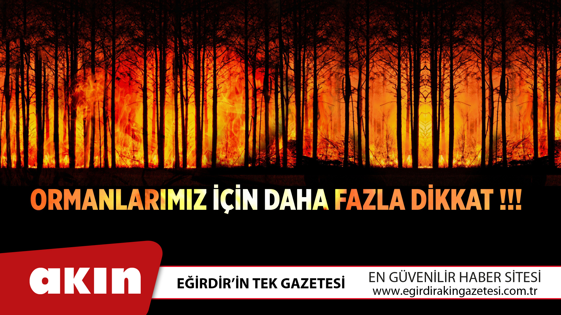 ORMANLARIMIZ İÇİN DAHA FAZLA DİKKAT!