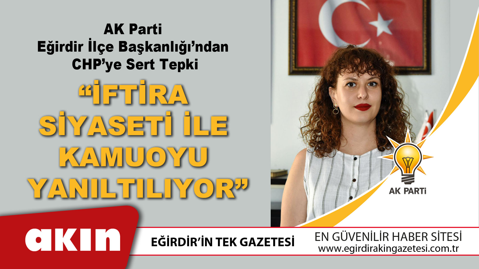 AK Parti Eğirdir İlçe Başkanlığı’ndan CHP’ye Sert Tepki