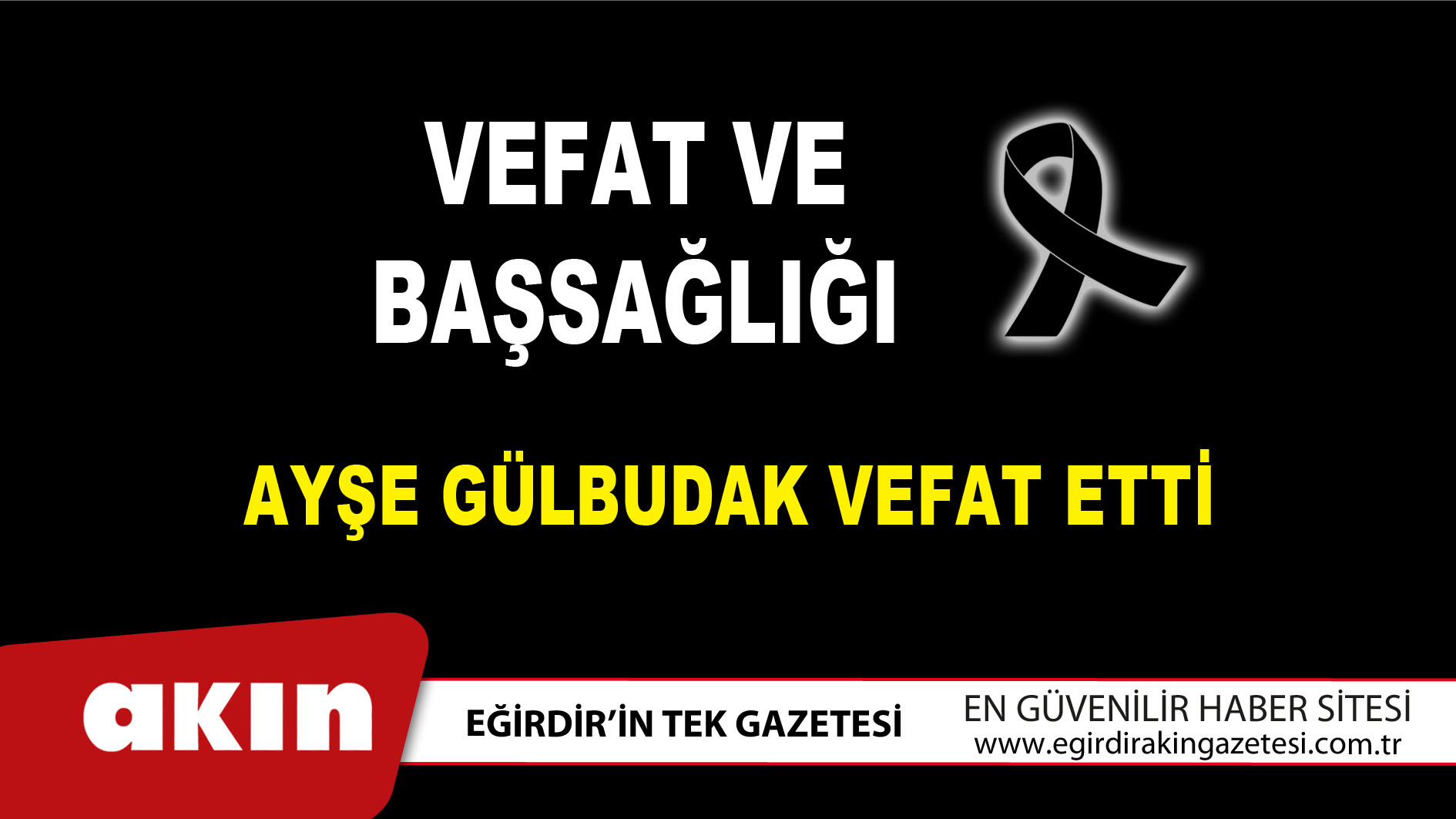 Ayşe Gülbudak vefat etti