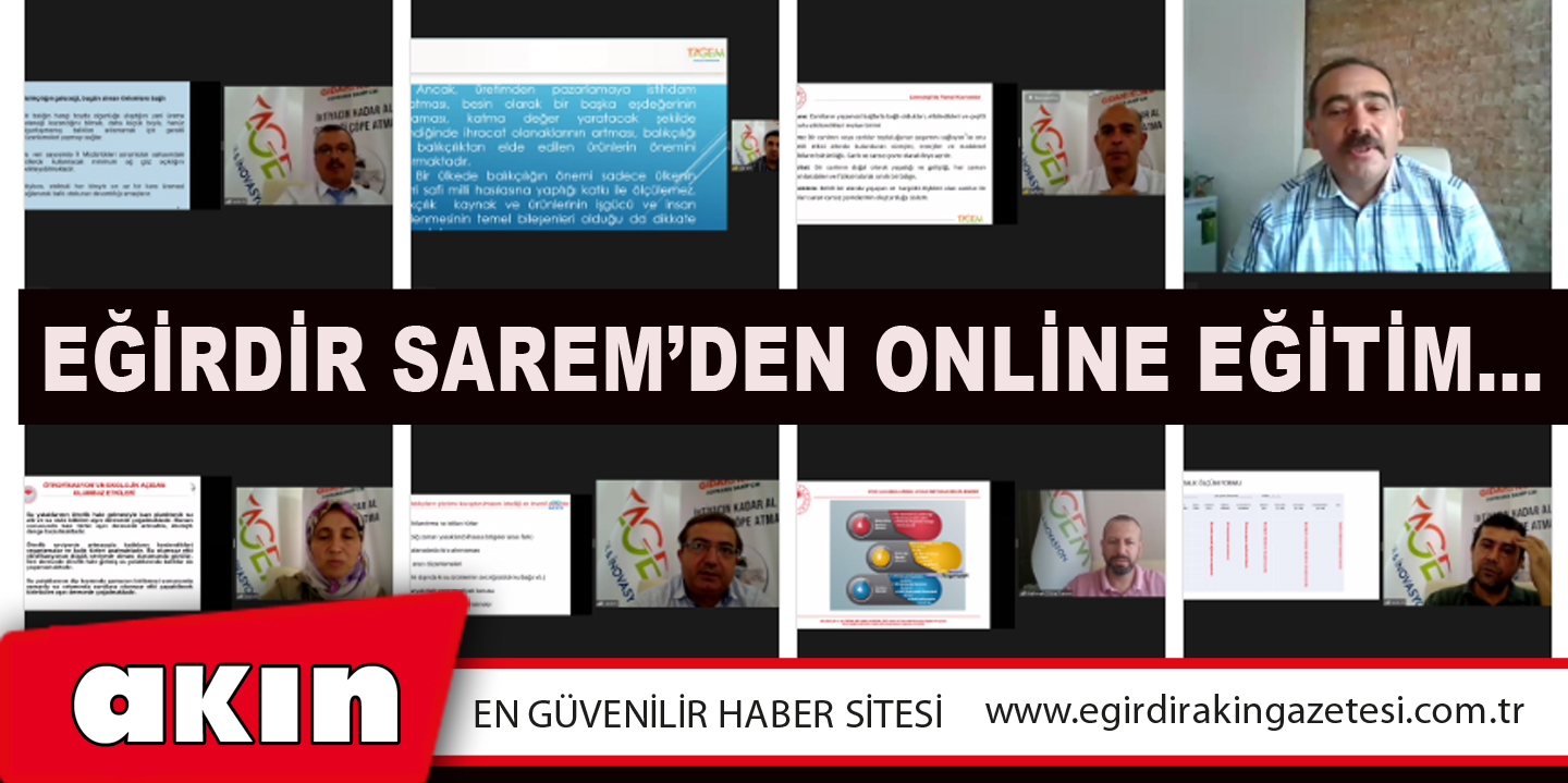 EĞİRDİR SAREM’DEN ONLİNE EĞİTİM…