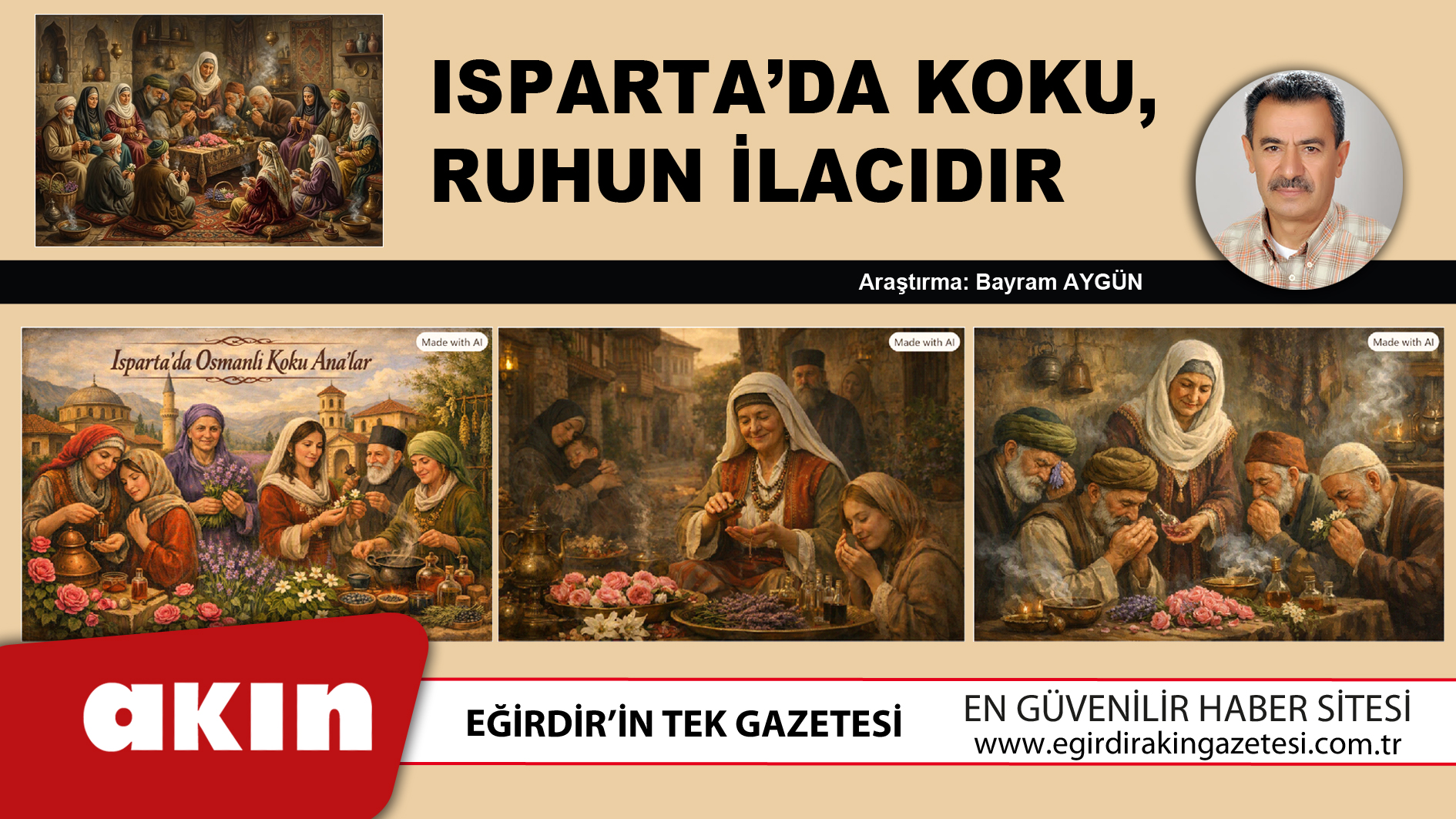 eğirdir haber,akın gazetesi,egirdir haberler,son dakika,Isparta’da Koku Ruhun İlacıdır