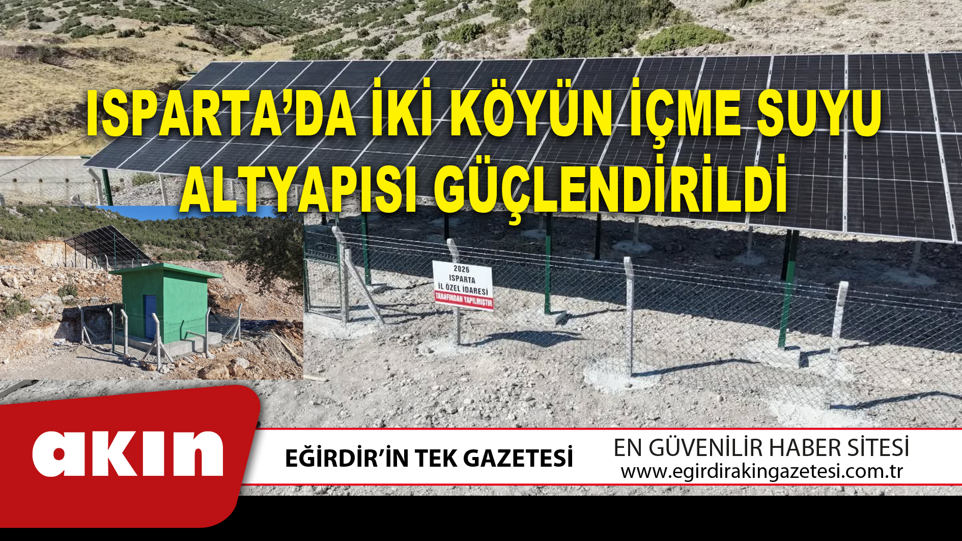 Isparta’da İki Köyün İçme Suyu Altyapısı Güçlendirildi