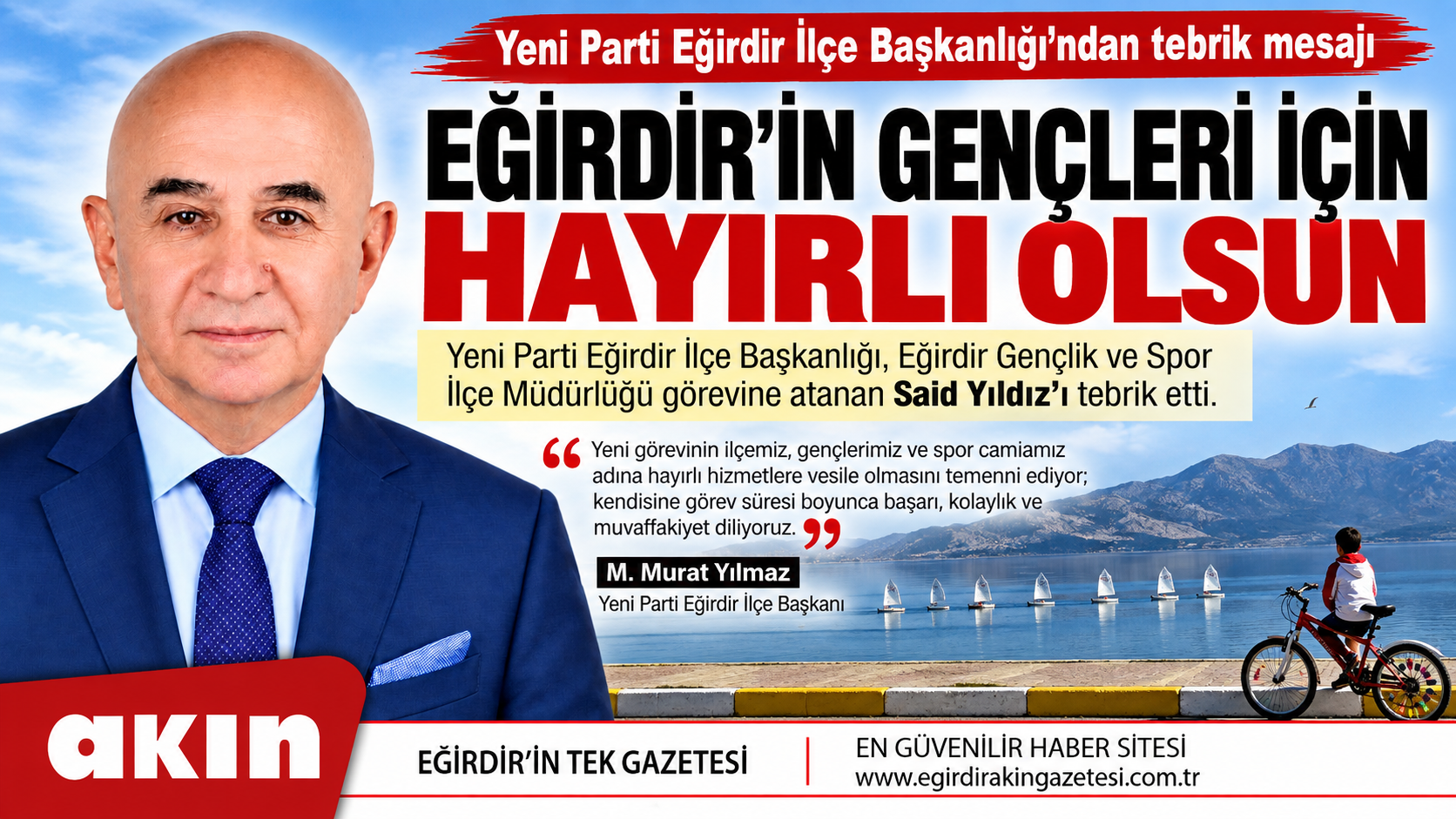 Eğirdir’in Gençleri İçin Hayırlı Olsun
