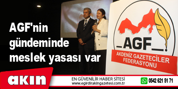 AGF'nin gündeminde meslek yasası var 
