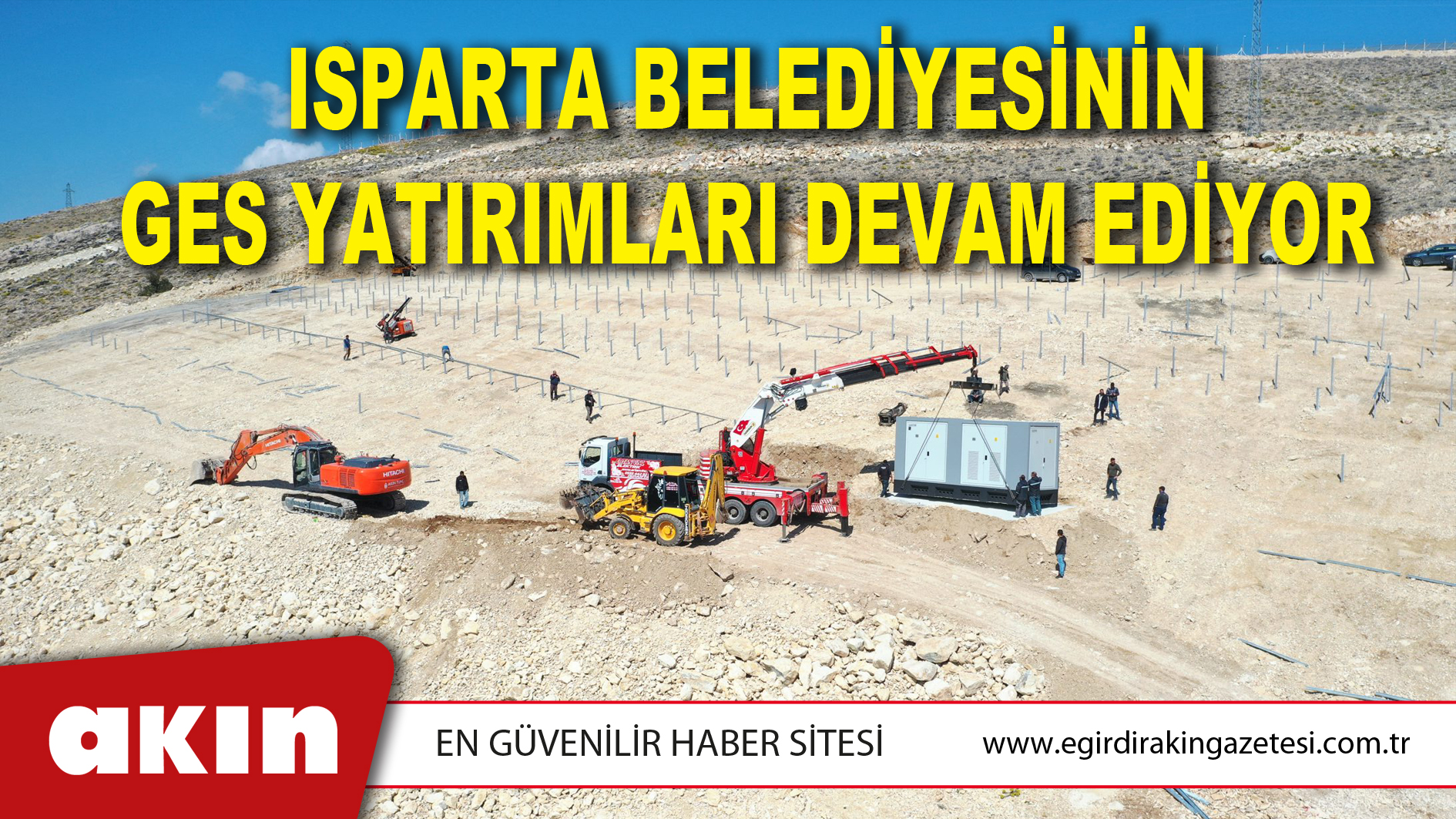 Isparta Belediyesinin GES yatırımları devam ediyor