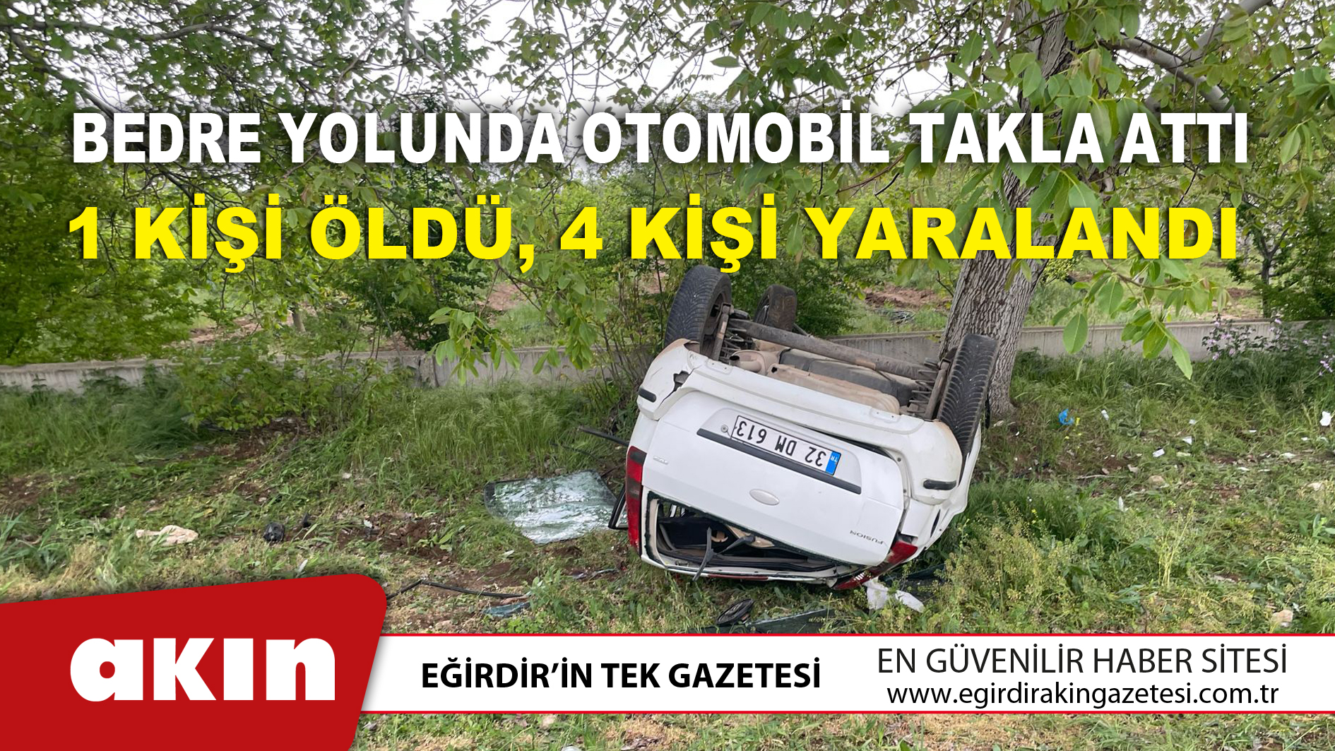 Bedre Yolunda Otomobil Takla Attı