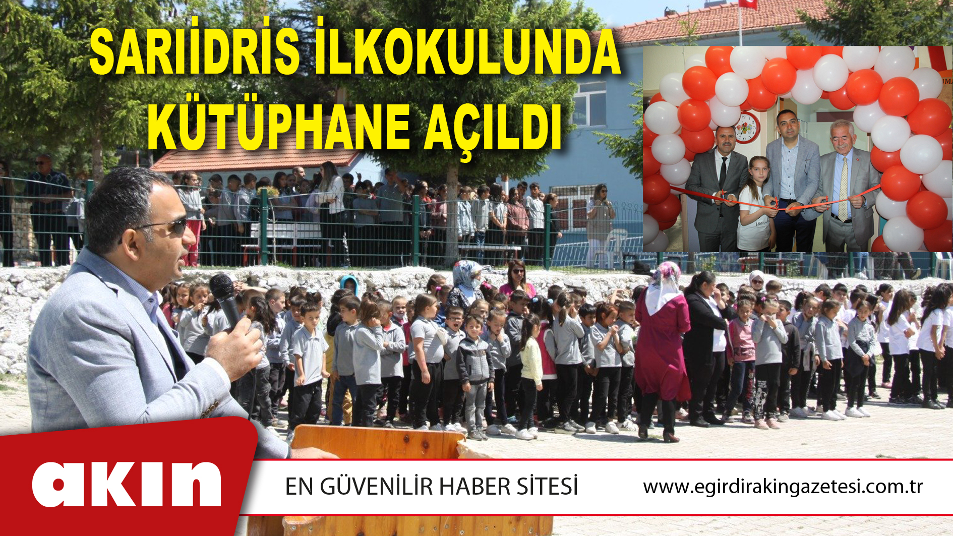 SARIİDRİS İLKOKULUNDA KÜTÜPHANE AÇILDI