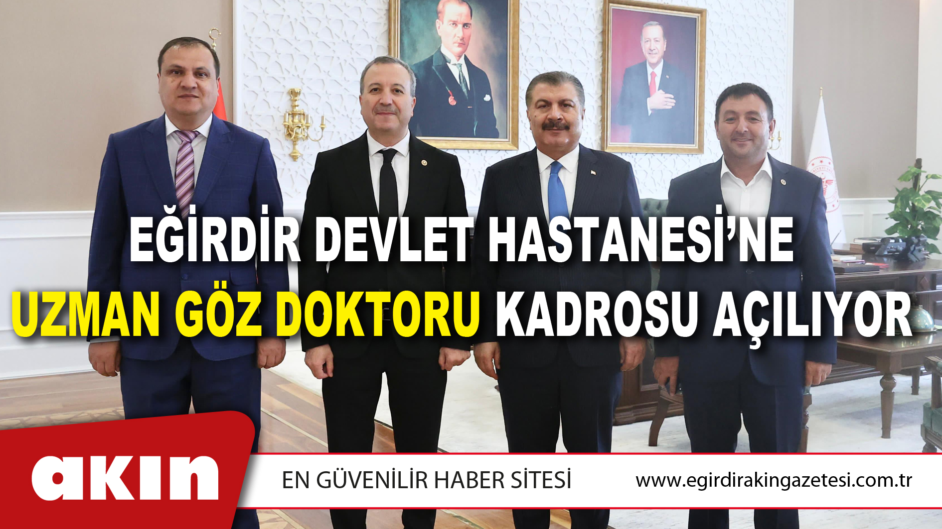 EĞİRDİR DEVLET HASTANESİ’NE UZMAN GÖZ DOKTORU KADROSU AÇILIYOR