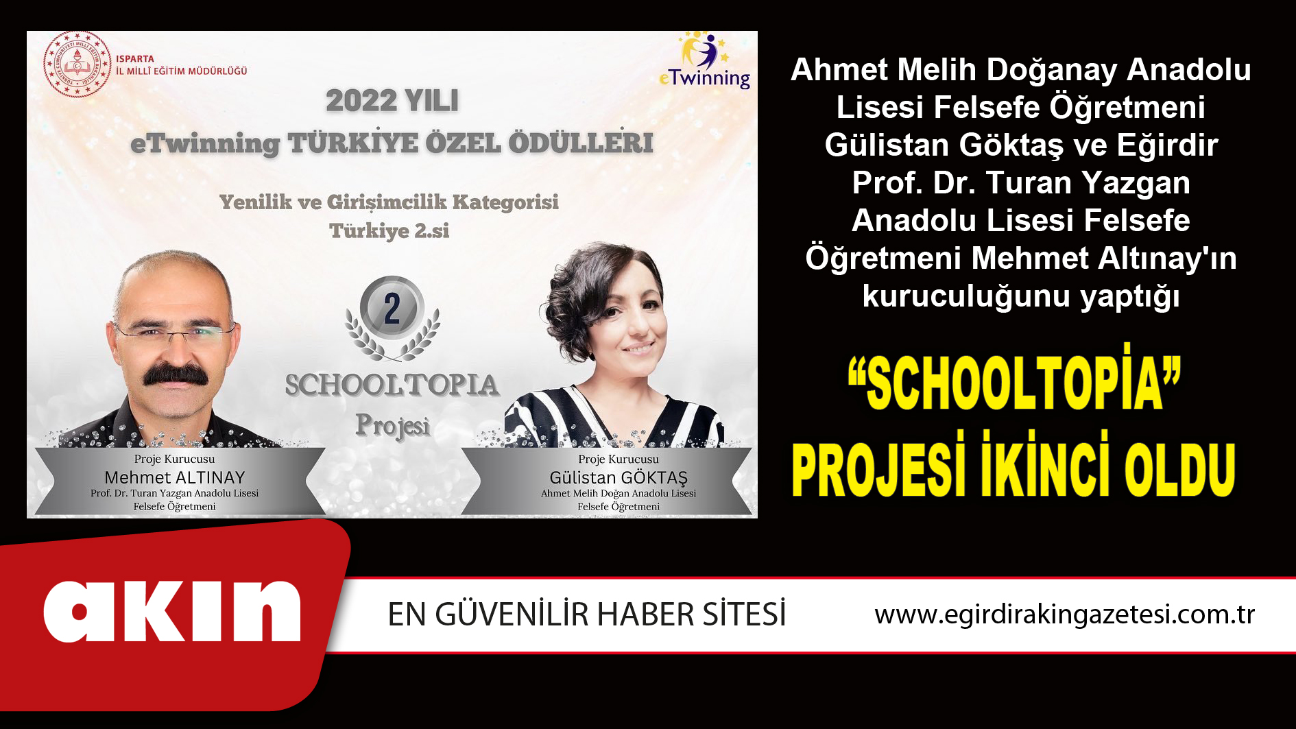  “Schooltopia” Projesi İkinci Oldu