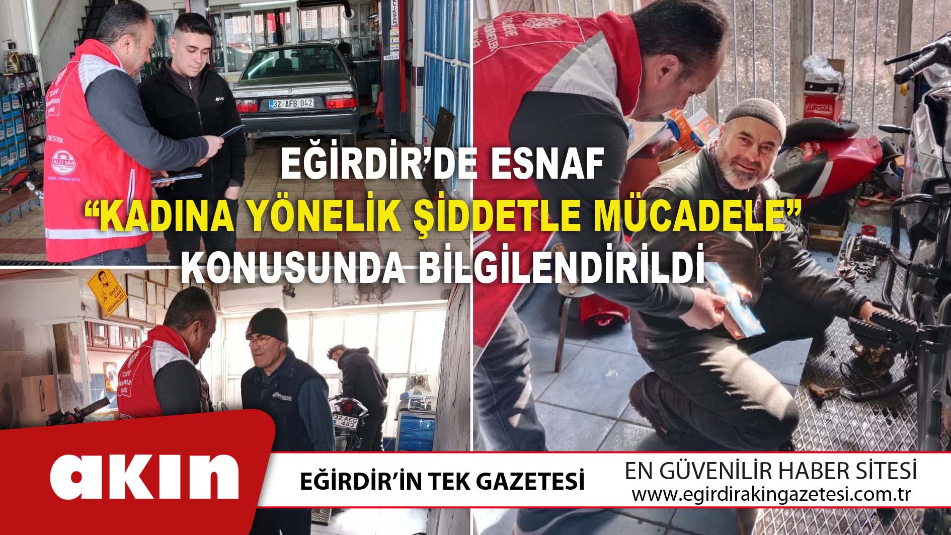 Eğirdir’de Esnaf “Kadına Yönelik Şiddetle Mücadele” Konusunda Bilgilendirildi