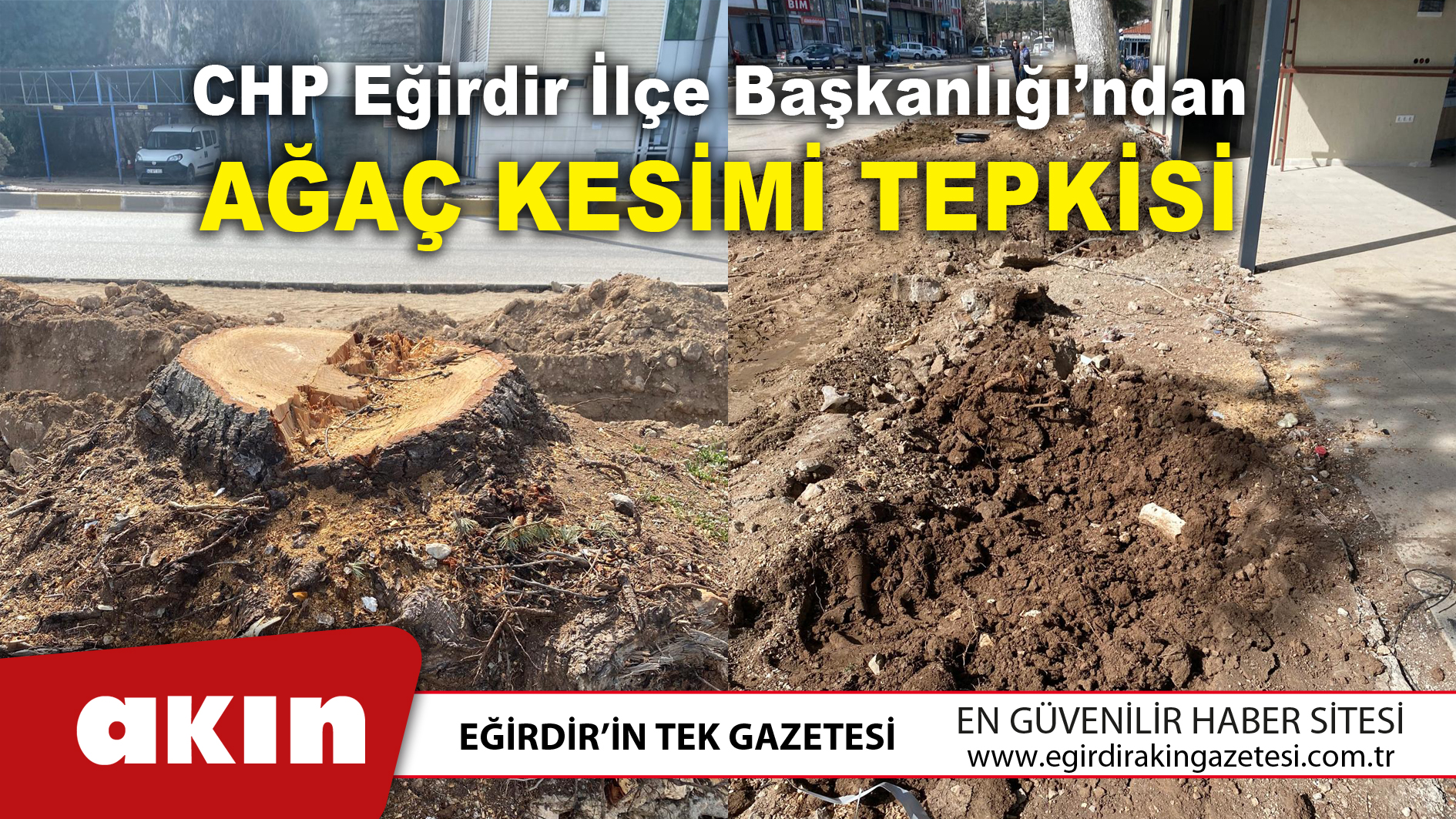 CHP Eğirdir İlçe Başkanlığı’ndan Ağaç Kesimi Tepkisi