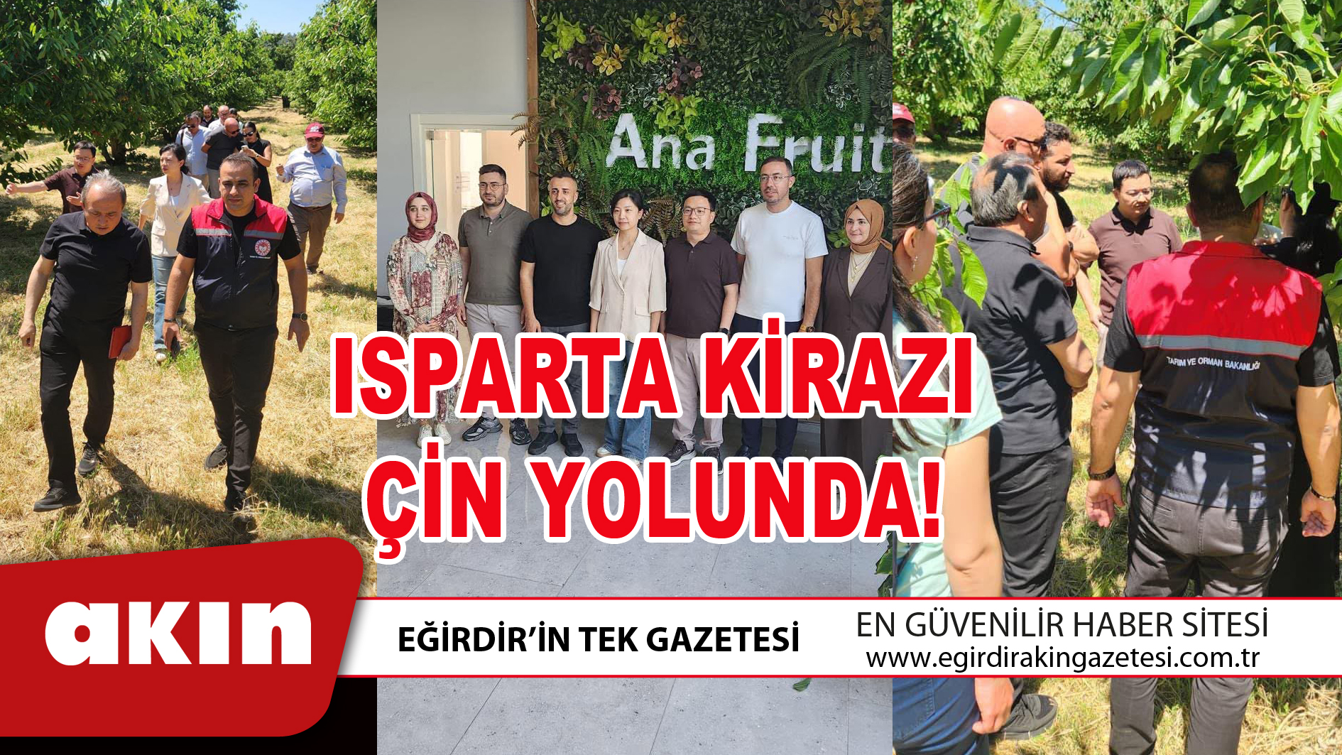 eğirdir haber,akın gazetesi,egirdir haberler,son dakika,ISPARTA KİRAZI ÇİN YOLUNDA