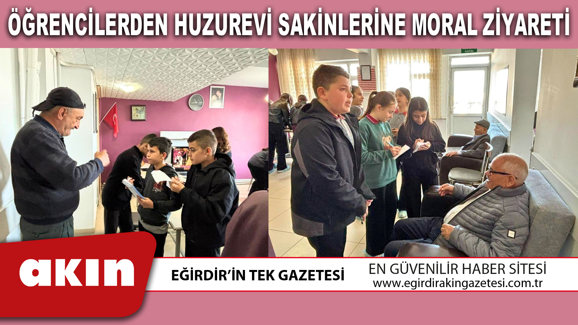 ÖĞRENCİLERDEN HUZUREVİ SAKİNLERİNE MORAL ZİYARETİ