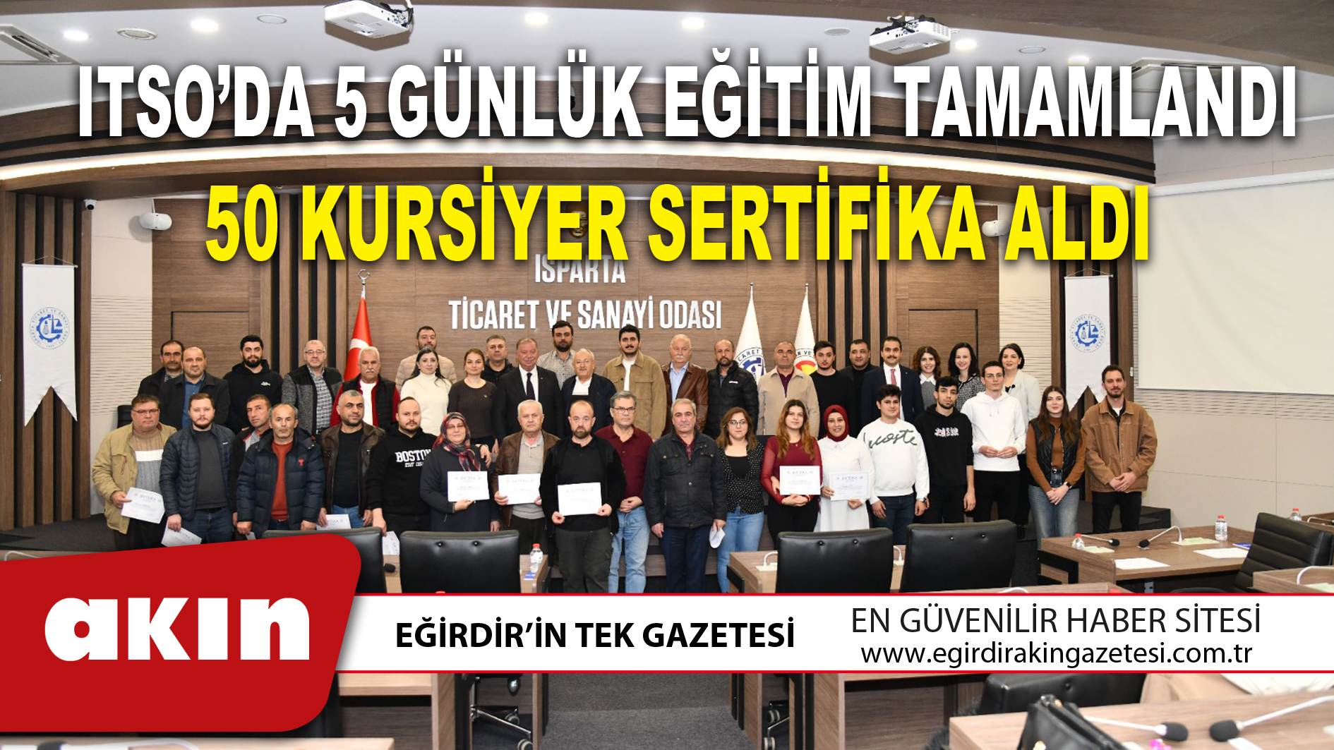 50 KURSİYER SERTİFİKA ALDI