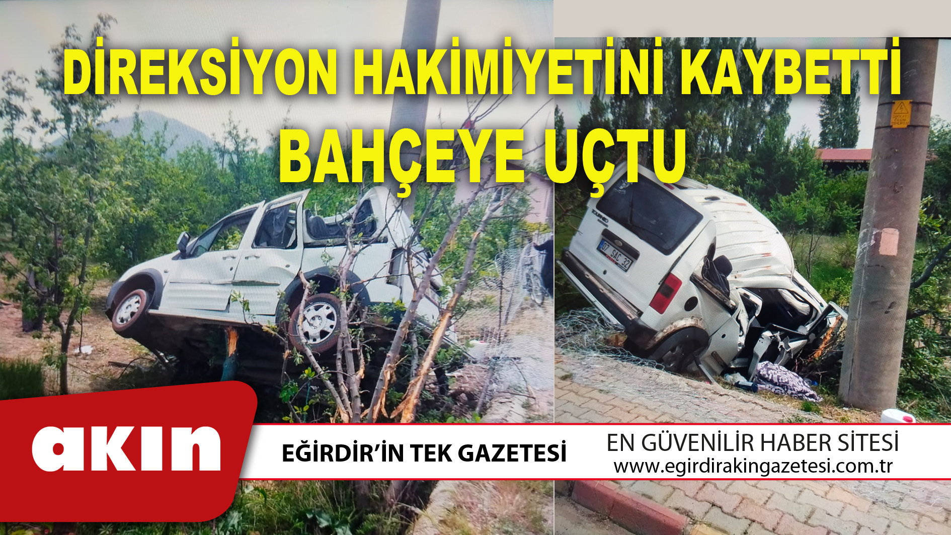DİREKSİYON HAKİMİYETİNİ KAYBETTİ BAHÇEYE UÇTU