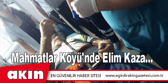 Mahmatlar Köyü'nde Elim Kaza...