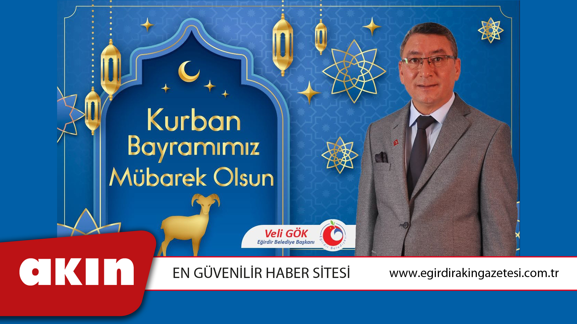 Eğirdir Belediye Başkanı Veli Gök'ün  Kurban Bayramı Mesajı