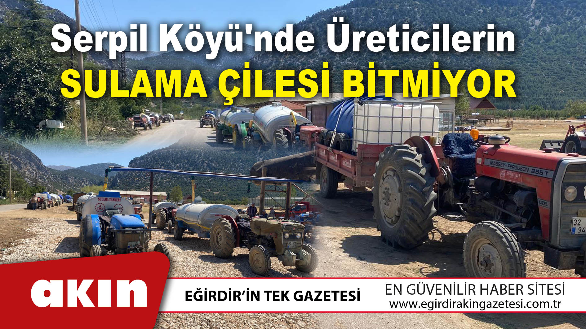 Serpil Köyü'nde Üreticilerin Sulama Çilesi Bitmiyor