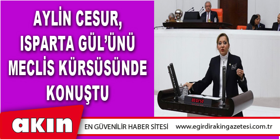 Aylin Cesur, Isparta Gül’ünü Meclis Kürsüsünde Konuştu