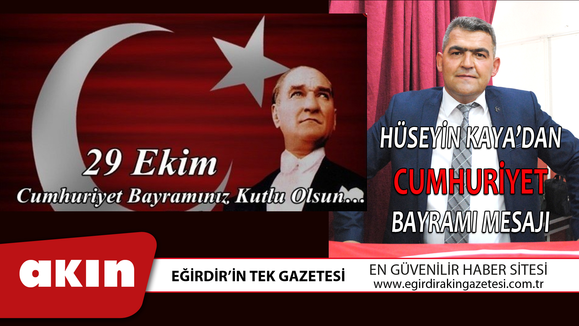 HÜSEYİN KAYA’DAN CUMHURİYET BAYRAMI MESAJI