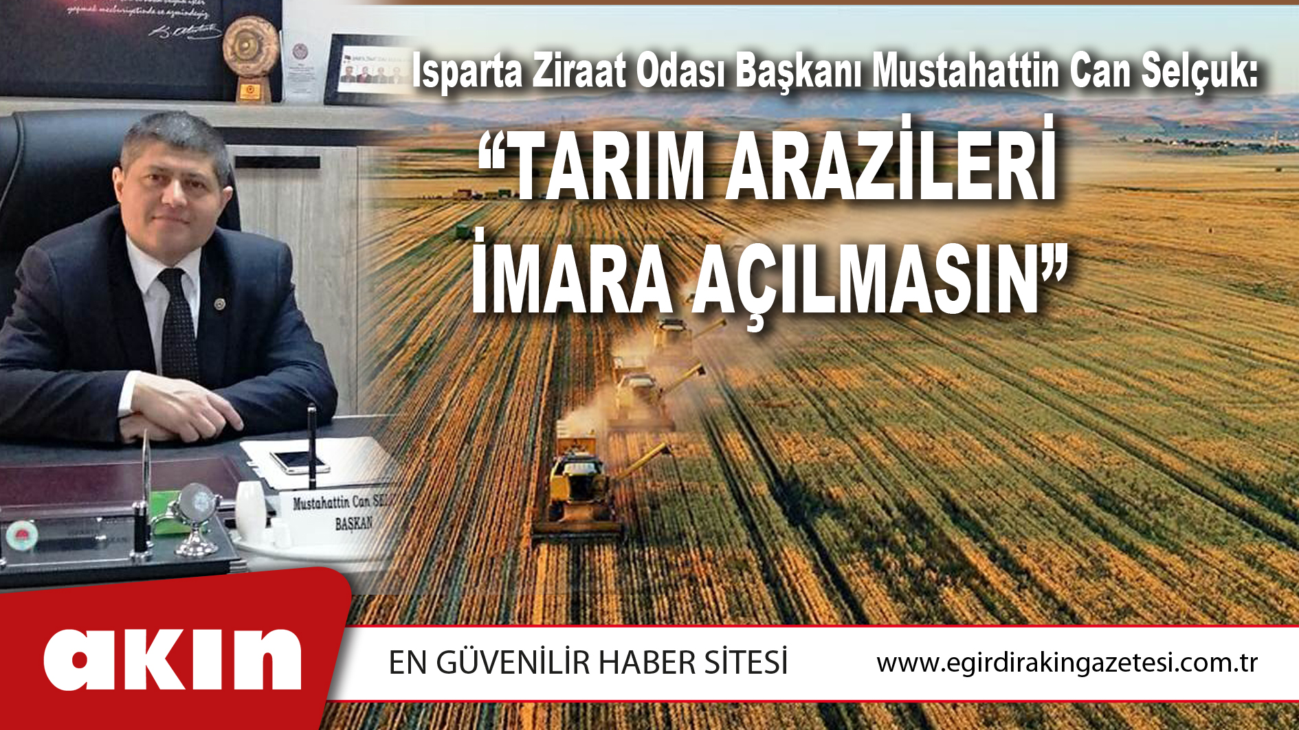 TARIM ARAZİLERİ İMARA AÇILMASIN