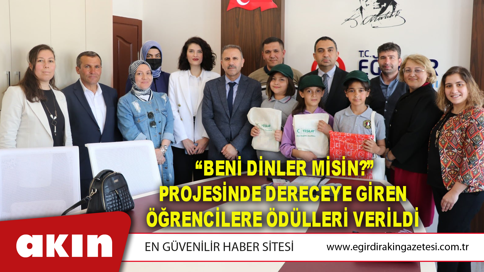  “BENİ DİNLER MİSİN?” PROJESİNDE DERECEYE GİREN ÖĞRENCİLERE ÖDÜLLERİ VERİLDİ