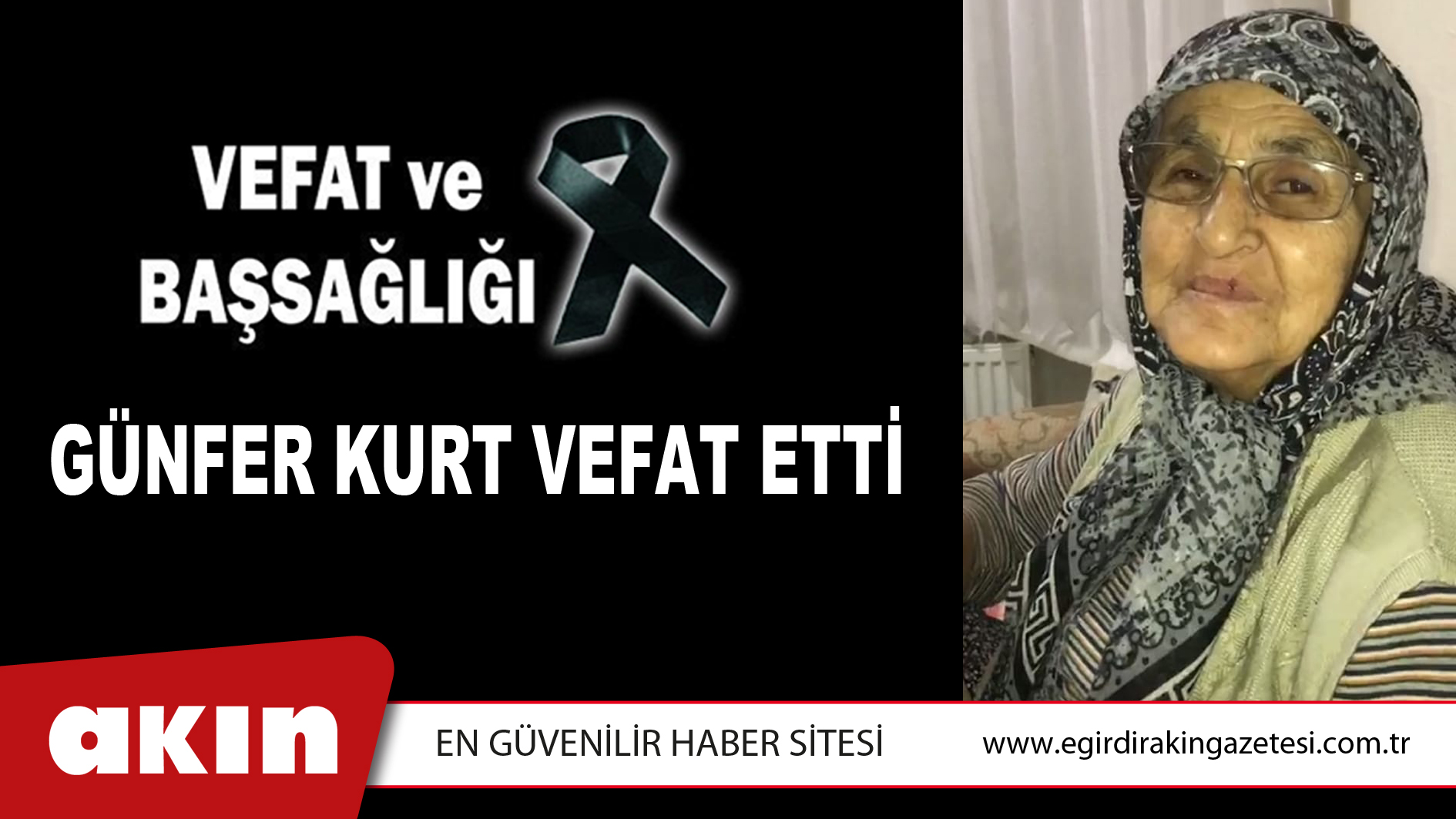 GÜNFER KURT VEFAT ETTİ