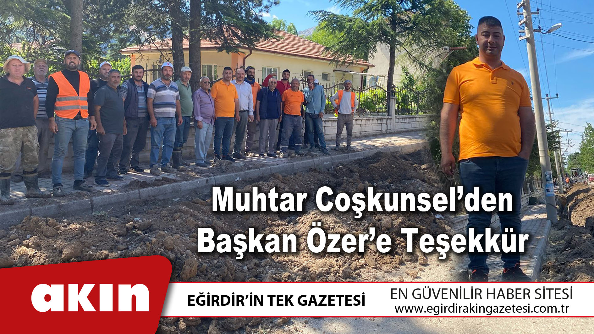 Muhtar Coşkunsel’den Başkan Özer’e Teşekkür