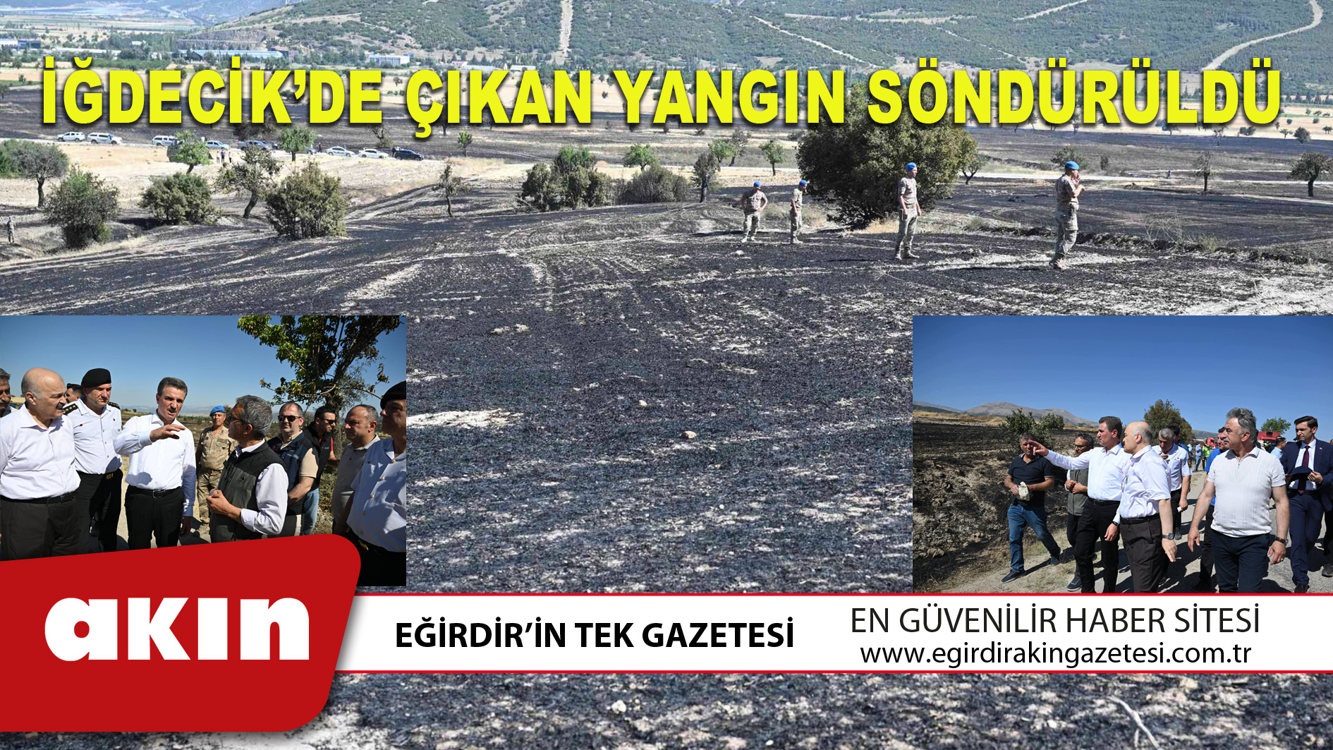İĞDECİK'DE ÇIKAN YANGIN SÖNDÜRÜLDÜ