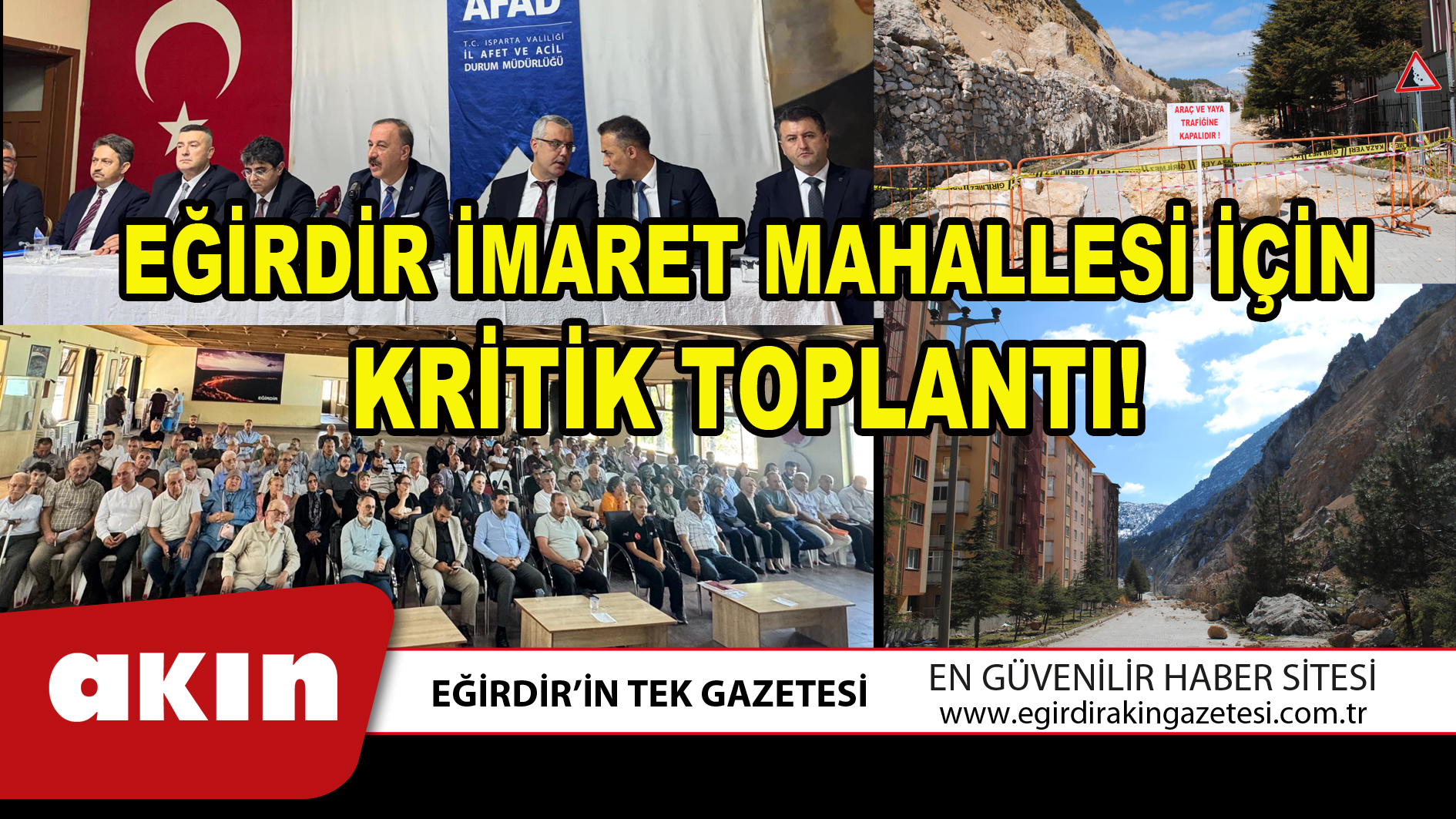 EĞİRDİR İMARET MAHALLESİ İÇİN KRİTİK TOPLANTI!
