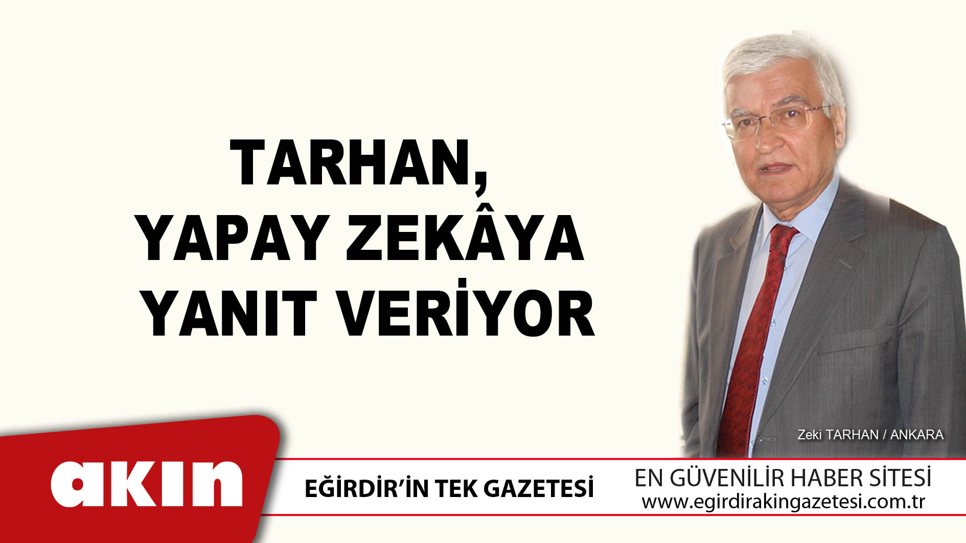 Tarhan Yapay Zekaya Yanıt Veriyor