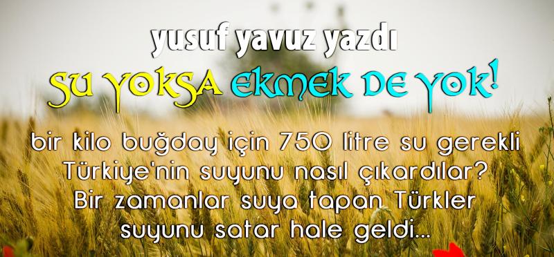 Su yoksa, ekmek de yok!