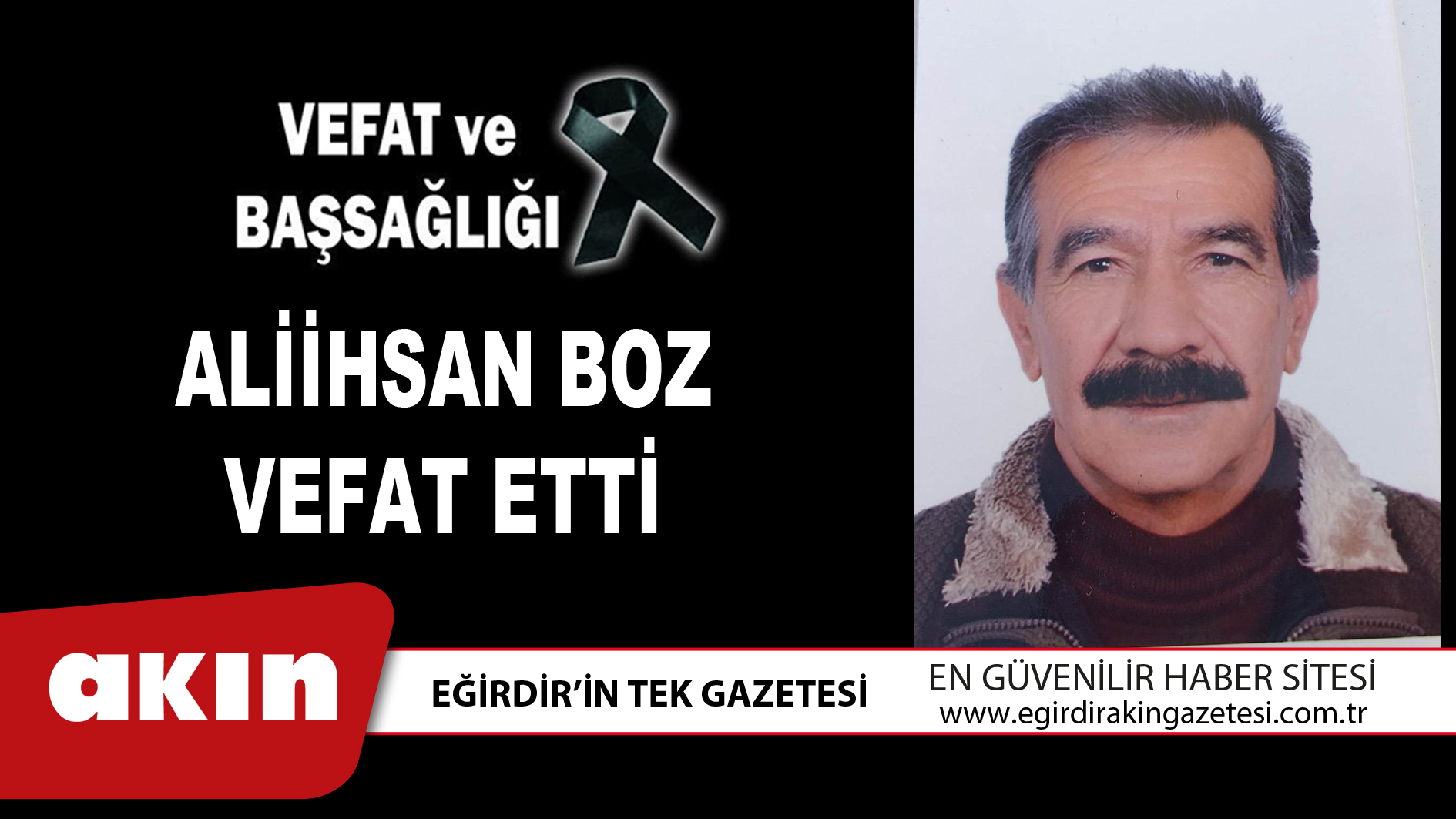 ALİİHSAN BOZ VEFAT ETTİ