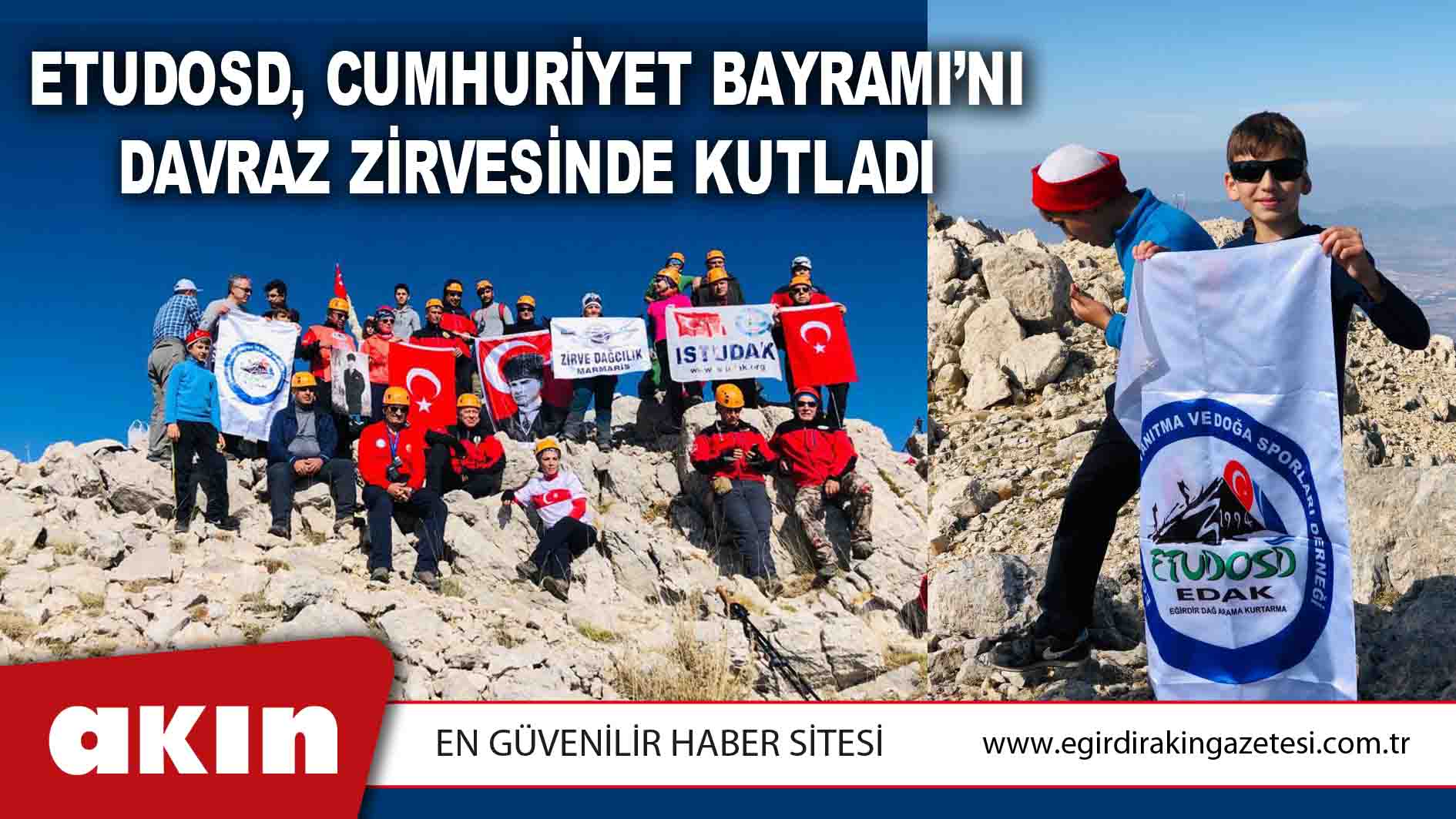ETUDOSD, Cumhuriyet Bayramı’nı Davraz Zirvesinde Kutladı