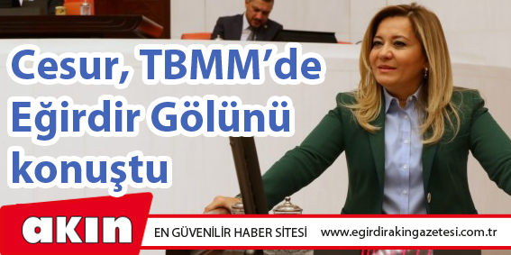 Cesur, TBMM’de Eğirdir Gölünü konuştu