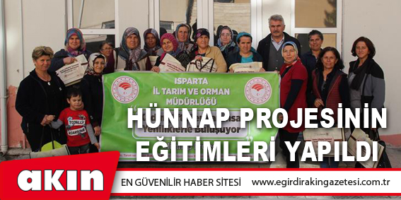 Hünnap Projesinin Eğitimleri Yapıldı