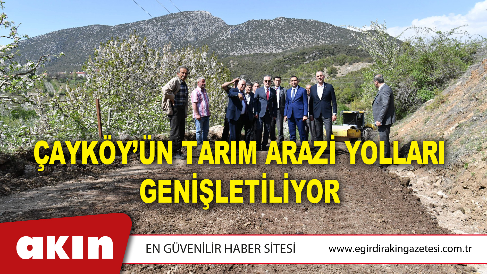 ÇAYKÖY’ÜN TARIM ARAZİ YOLLARI GENİŞLETİLİYOR