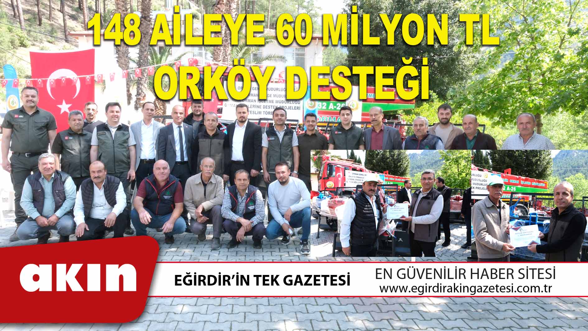 148 AİLEYE 60 MİLYON TL ORKÖY DESTEĞİ